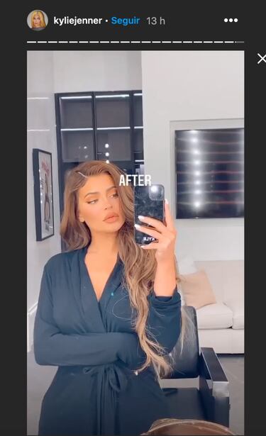 Kylie Jenner sorprende a sus fans al compartir el antes y el despus de su maquillaje