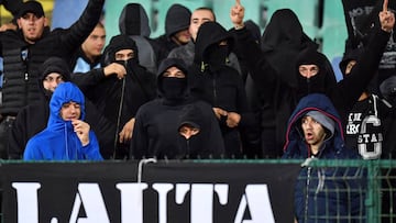 Supporters of Bulgaria during the UEFA EURO 2020 qualifying group A soccer match between Bulgaria and England