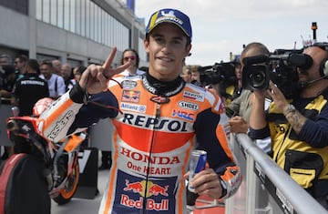 El campeón Marc Márquez saldrá por novena vez en lo que va de año el primero. 