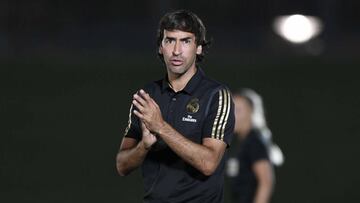 Raúl, en un partido con el Real Madrid Castilla.