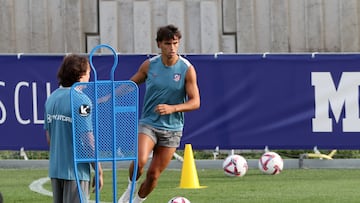 João Félix se entrena con el Atlético.