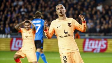 Griezmann, durante el partido de Champions ante el Brujas.