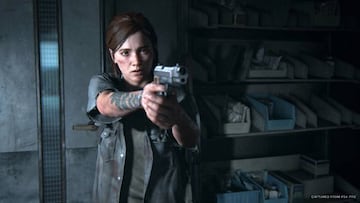 Ellie, durante una escena de acción en The Last of Us Parte 2
