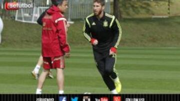 Ramos, en un entrenamiento.