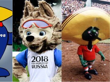 A poco menos de un mes de que comience la Copa del Mundo, repasamos todas las mascotas que ha habido en el certamen desde Inglaterra 1966.