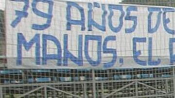 <b>PANCARTAS. </b>"79 años de historia en vuestras manos, el RZ no puede morir", rezaba la primera pancarta desplegada por los hinchas ayer en la Ciudad Deportiva.