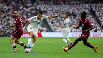 Ceballos, en una jugada del Real Madrid-Valladolid de la segunda jornada de LaLiga EA Sports.
