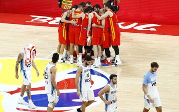 Celebración de la selección española tras proclamarse campeona del mundo. 