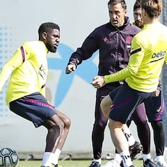 Umtiti da un respiro a Setién: se ejercita con el grupo