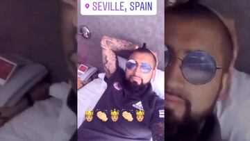 Así vivió Vidal la previa del duelo ante Sevilla en España