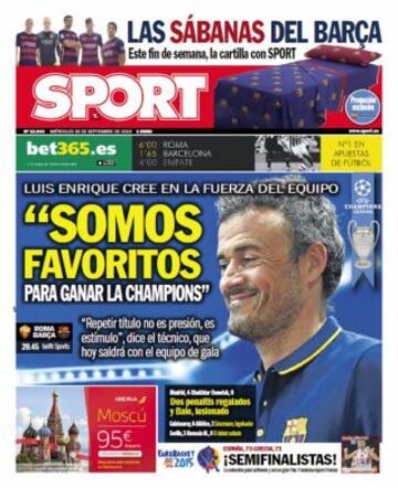 Portadas de la prensa deportiva