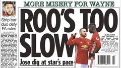 Mourinho deja en el banco a Rooney por ser demasiado lento