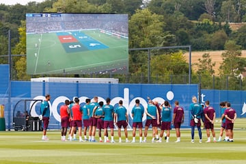 Un momento de un entrenamiento del PSG. 

 

