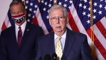  Mitch McConnell y John Thune en Washington, DC. USA. Septiembre 9, 2020.