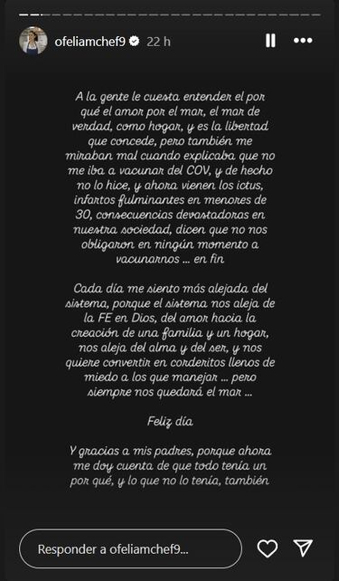 Ofelia, de ¡®MasterChef 9¡¯, sobre la DANA de Baleares: ¡°Si hay miedo no hay libertad¡±