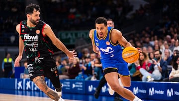 Charles Barton, escolta del Movistar Estudiantes, ante el Fiwbi Mallorca.