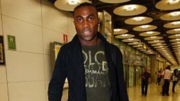 Guerrón, en el aeropuerto.