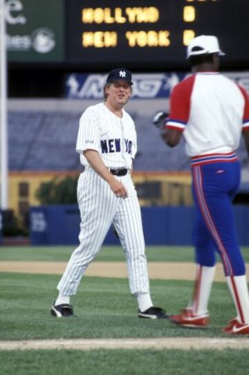 Donald Trump en el estadio de los Yankee en Nueva York. 