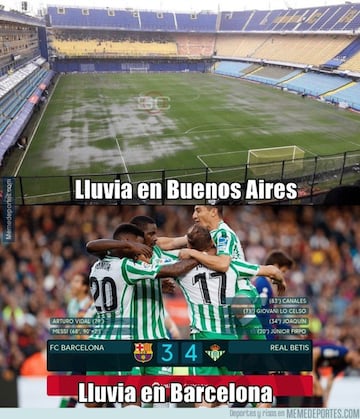 Los mejores memes de la derrota del Barcelona ante el Betis