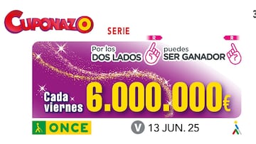 Cuponazo de la ONCE: comprobar los resultados del sorteo hoy, viernes 13 de junio