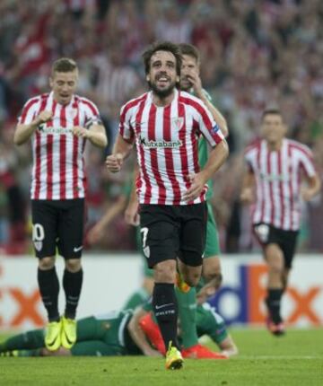 1-0. Beñat celebró el primer gol.