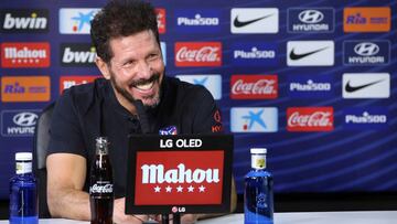 Simeone, en rueda de prensa desde el Cerro del Espino