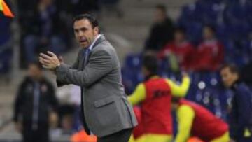 Sergio, en el partido ante el Villarreal.