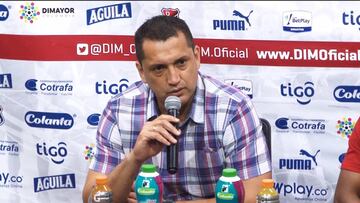 Aldo Bobadilla en rueda de prensa después de perder el clásico paisa