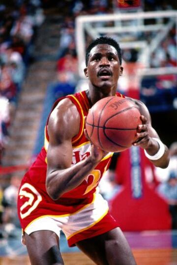 Dominique Wilkins con los Atlanta Hawks en 1989.