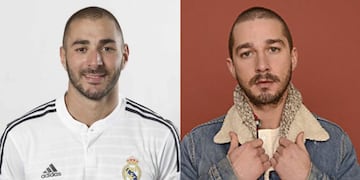 Benzema y el actor Shia LaBeouf