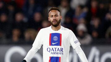 Soccer Football - Ligue 1 - Stade Rennes v Paris St Germain - Roazhon Park, Rennes, France - January 15, 2023 Paris St Germain's Neymar REUTERS/Stephane Mahe
