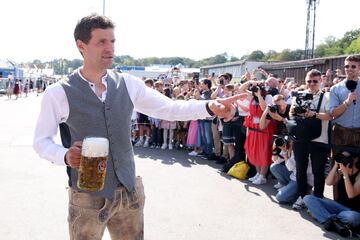 Thomas Müller durante la fiesta del Oktoberfest celebrado en Munich.