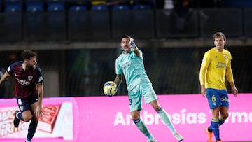 Las Palmas, durante el partido ante el Huesca.