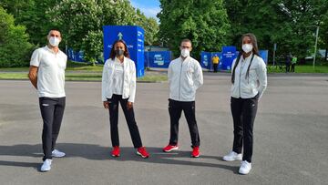 Pablo Torrijos, Ana Peleteiro, Eusebio C&aacute;ceres y Mar&iacute;a Vicente en Chorz&oacute;w.