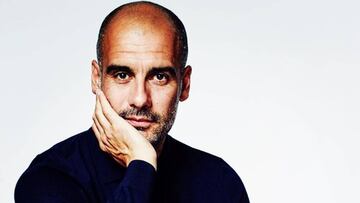 Pep Guardiola posando