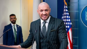 Conor McGregor durante su visita a la Casa Blanca de Estados Unidos.