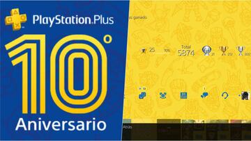Consigue gratis un tema para PS4 por el d¨¦cimo aniversario de PlayStation Plus