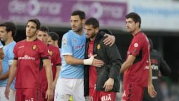 Celta y Mallorca empataron a uno en Balaídos y mostraron su tristeza por el resultado al final del partido.