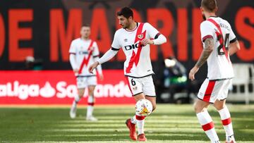 Santi Comesana of Rayo Vallecano in action during the Spanish League, La Liga Santander, football match played between Rayo Vallecano and Real Betis Balompie at Vallecas stadium on January 09, 2022, in Madrid, Spain.
AFP7
09/01/2022 ONLY FOR USE IN SPA