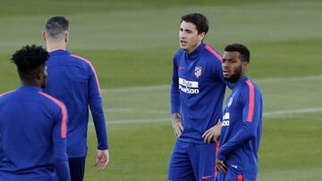 Lemar y Arias entrenando.
