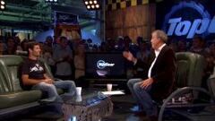 ROTUNDO. Webber charla con el presentador, Jeremy Clarkson.