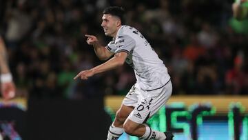 Jose Antonio Paradela celebrates his goal 1-2 of Necaxa during the 16th round match between FC Juarez and Necaxa as part of the Liga BBVA MX, Torneo Clausura 2025 at Olimpico Benito Juarez Stadium, on April 15, 2025 in Ciudad Juarez, Chihuahua, Mexico.