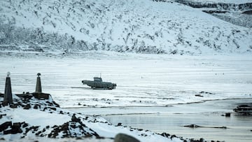 FILE PHOTO: A view of Pituffik Space Base (formerly Thule Air Base) in Greenland, October 4, 2023. Ritzau Scanpix/Thomas Traasdahl via REUTERS ATTENTION EDITORS - THIS IMAGE WAS PROVIDED BY A THIRD PARTY. DENMARK OUT. NO COMMERCIAL OR EDITORIAL SALES IN DENMARK.//File Photo