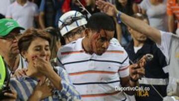 Hieren al hermano de Juan David Cabezas en la tribuna