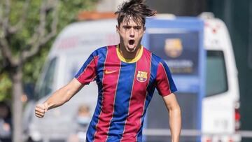 Jaume Jardi, en una imagen con el Juvenil del Bar&ccedil;a.