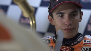 Marc Marquez, piloto de Honda, en la rueda de prensa de Austin.