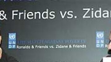 <b>ELLOS Y SUS AMIGOS. </b>Ronaldo y Zidane se enfrentarán acompañados por sus amigos futbolistas.