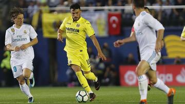 Nicola Sansone en el &uacute;ltimo partido de Liga que el Villarreal disput&oacute; ante el Real Madrid.