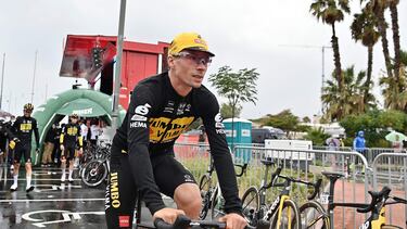 Primoz Roglic, en la salida de la Vuelta en Barcelona.