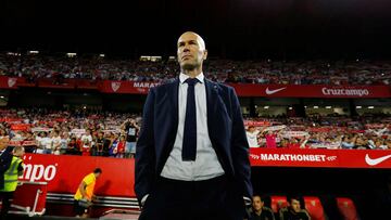 Zinedine Zidane, en el partido frente al Sevilla.